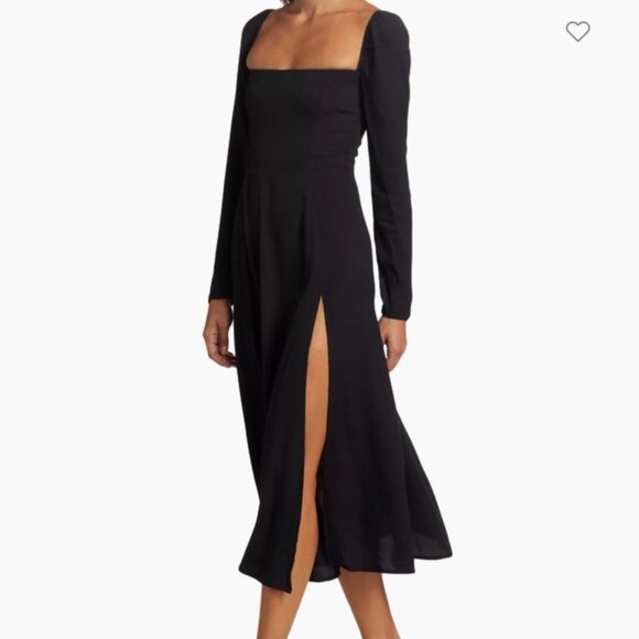 Reformation Sigmund Dress Black Size 4 - Picture 1 of 2
